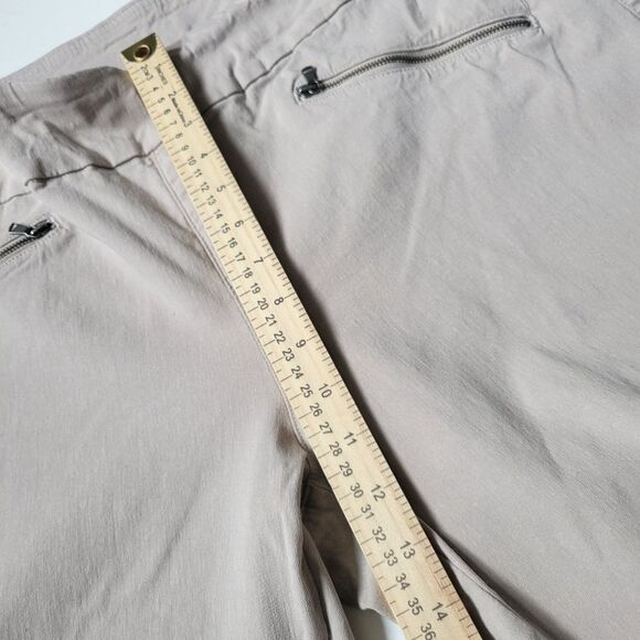 1X SOFT SURROUNDINGS KHAKI TAN MOTO PULL ON COMFORT NEUTRAL SUMMER PANTS - Picture 3 of 8